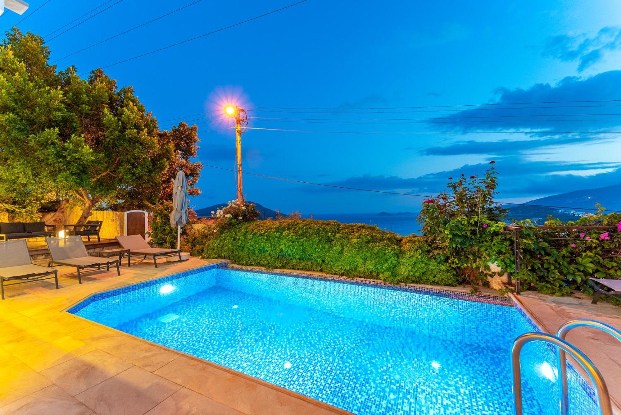Luxus Villa Skyla Mit 5 Schlafzimmern & Meer-Blick Kas Exterior foto